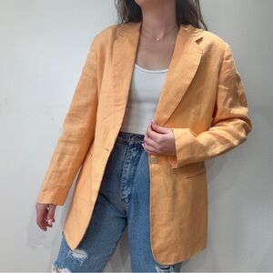 Vintage Orange Creamsicle Linen Blazer